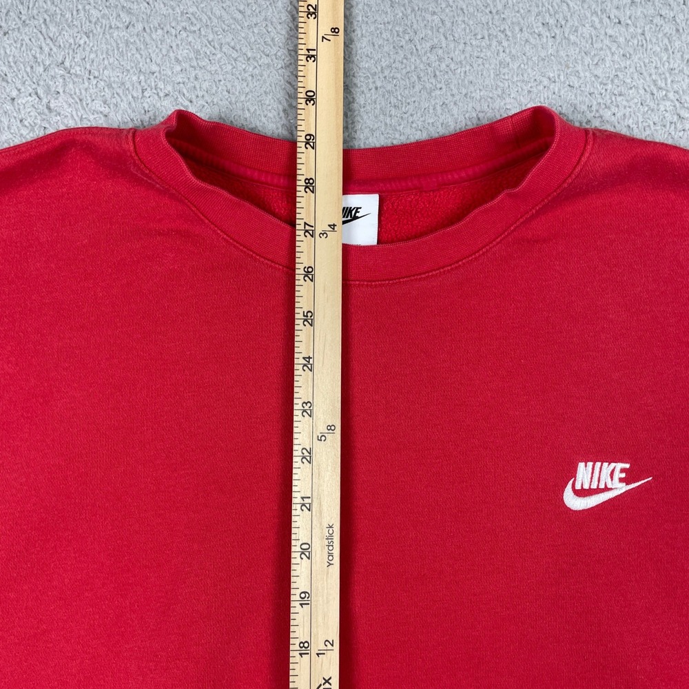 Nike Club Fleece Crewneck Sweatshirt Mens 3XL Tall Red Pullover BV2662-657 - Picture 7 of 11